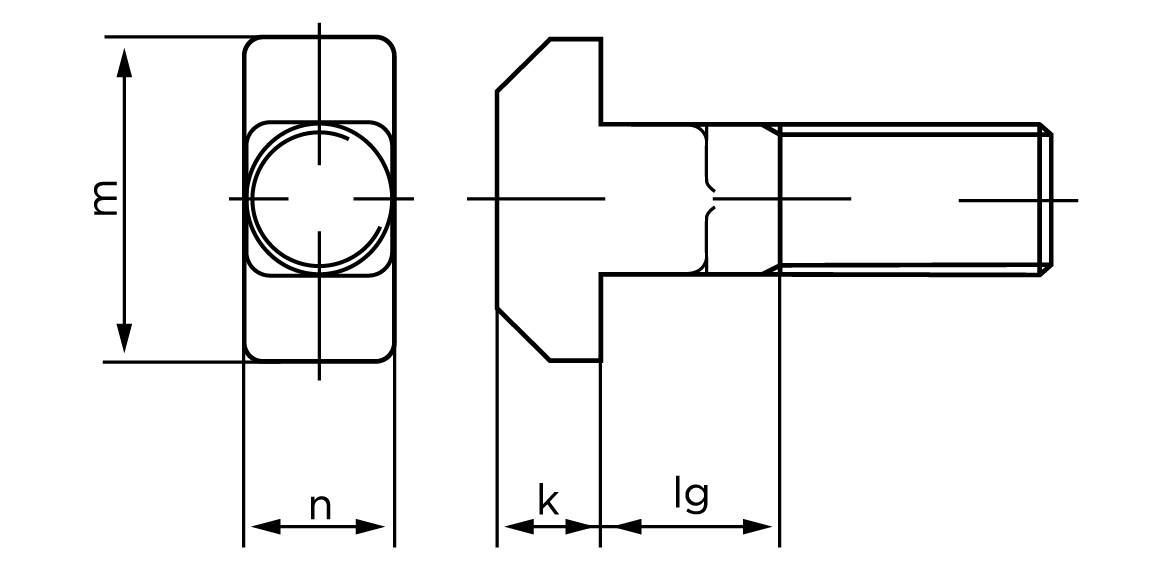 Teknisk tegning af DIN 186